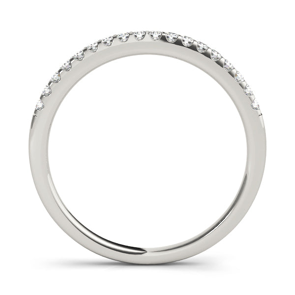 14K White Gold Wedding Bands Prong Set With 0.39 TCW Diamond (SI1-SI2, G-H)