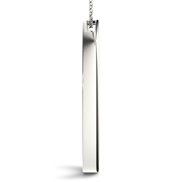 14K White Gold Pendants Circle With 0.49 TCW Diamond (SI2, H-I)