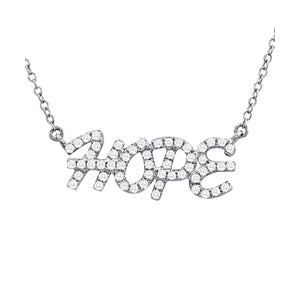14K White Gold Pendants Religious Novelty With 0.27 TCW Diamond (SI2, H-I)