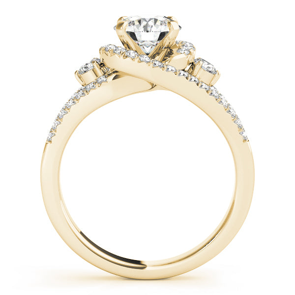 14K Yellow Gold Engagement Rings Bypass With 0.74 TCW Diamond (SI1-SI2, G-H)