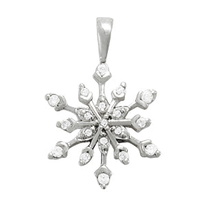 14K White Gold Pendants Novelty With 0.14 TCW Diamond (SI2, H-I)