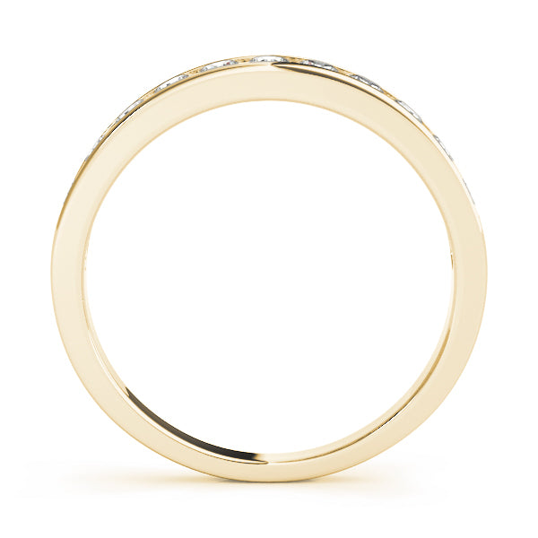 14K Yellow Gold Wedding Bands Channel Set With 0.33 TCW Diamond (Lab Grown VS-SI1, E/F/G)