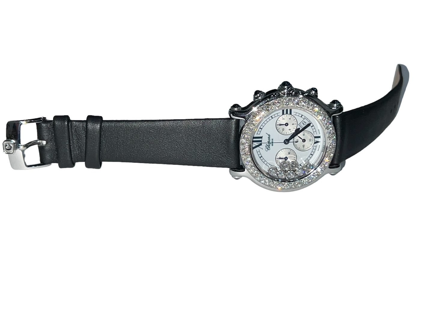 Womens Chopard Happy Sport Chronograph XL Diamonds