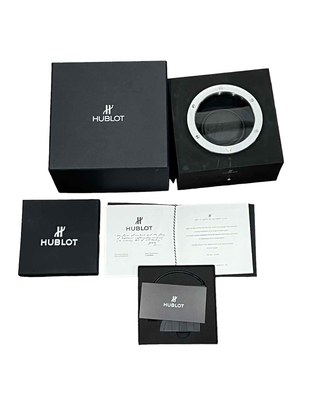 Mens Hublot Big Bang Jeans Carat 18K Gold Sapphires Diamonds Lim Ed Of 250