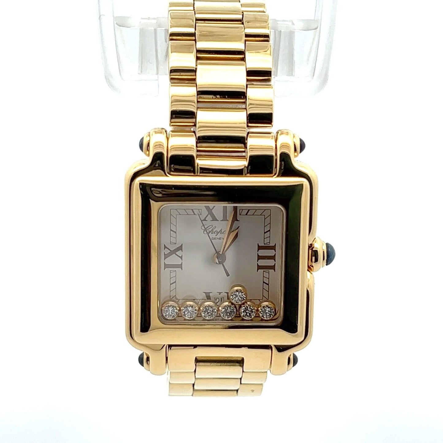 Womens Chopard Happy Sport 18k Gold Diamonds