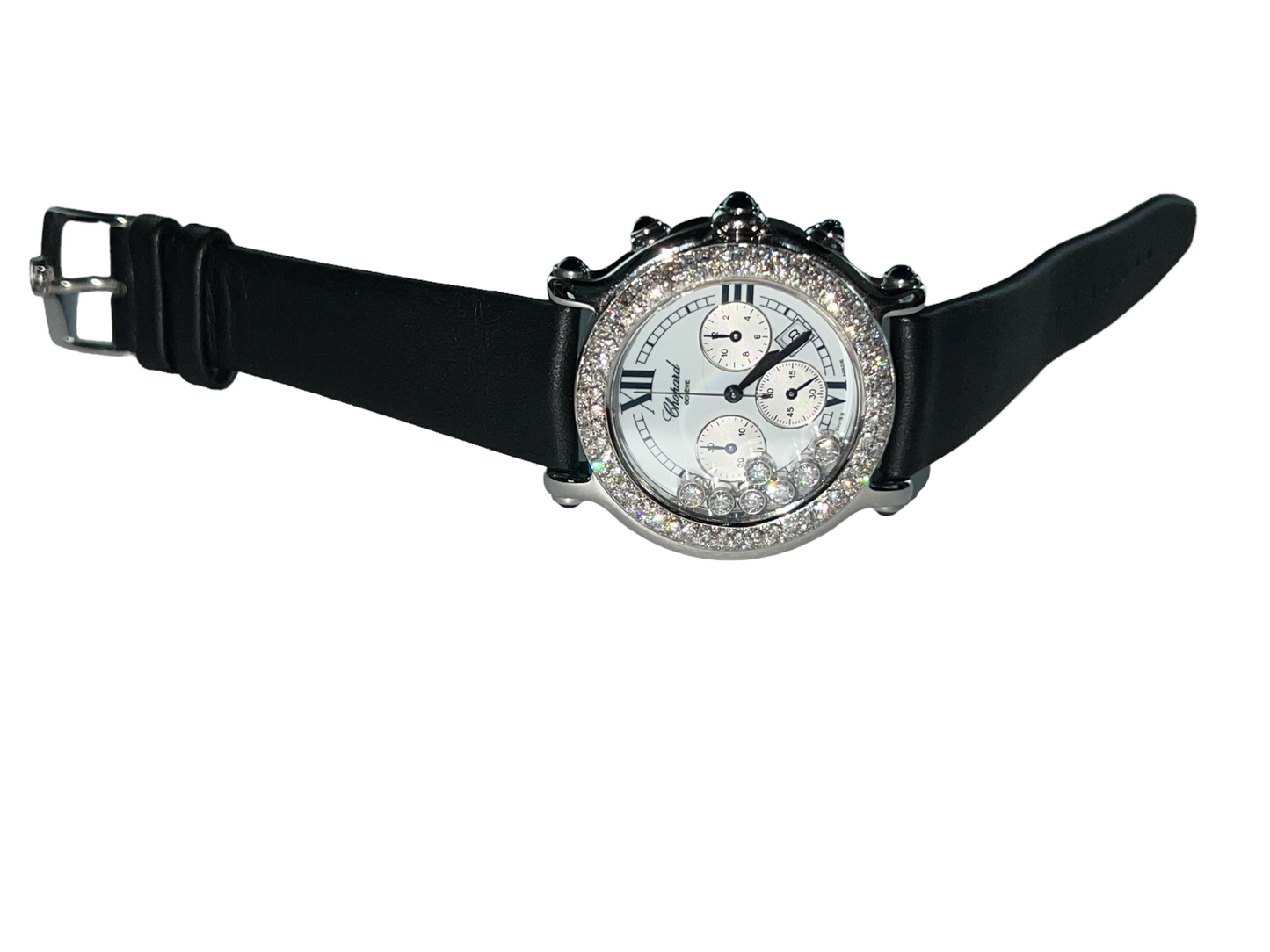 Womens Chopard Happy Sport Chronograph XL Diamonds