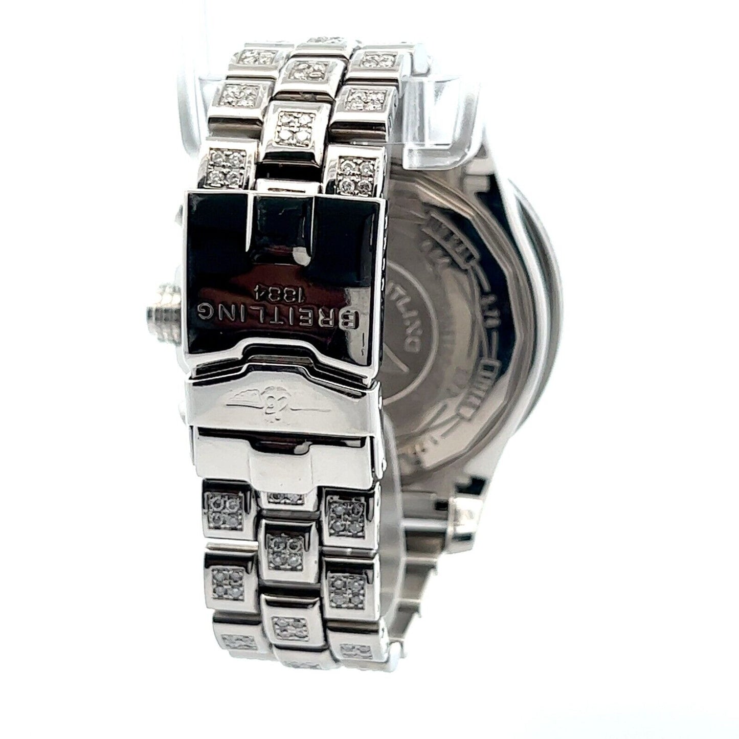 Mens Breitling Super Avenger Steel Automatic Chrono Chronograph Diamonds