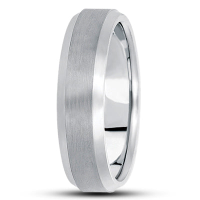 Mens Basic Simple Carved Wedding Band - M101