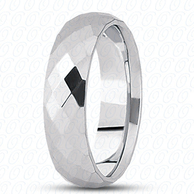 Mens Basic Diamond Carved Wedding Band - M580