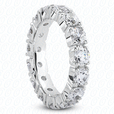 Round Brilliant Prong Set Diamond Eternity Band - MPET1022-S6.5