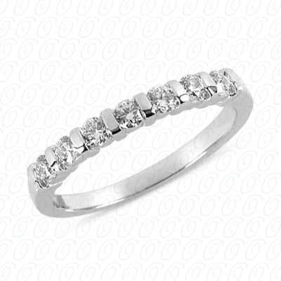 Round Brilliant 7 Stone Bar Set Diamond Wedding Band - WB2771