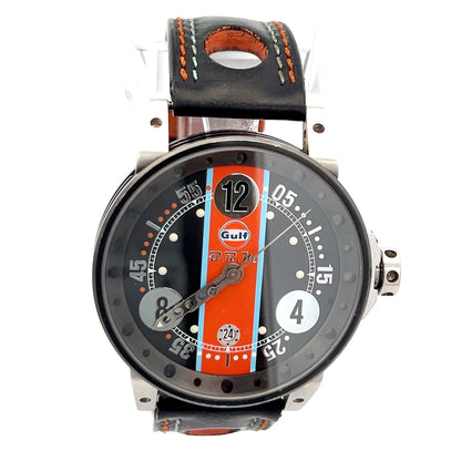 BRM BRM Gulf Automatic Mens Steel Case With Leather Strap Authentic Luxury Timepiece