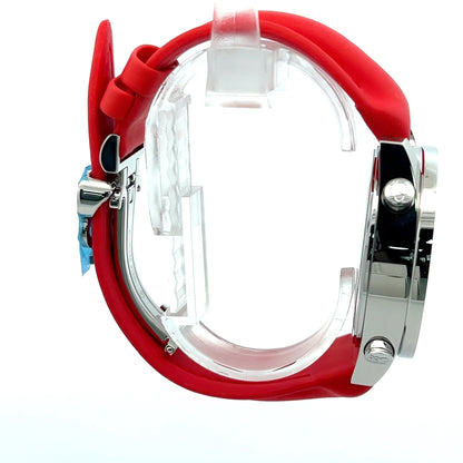 Jacob & Co Five Time Zone Quartz Mens Steel Case With Leather Strap Authentic Luxury Timepiece