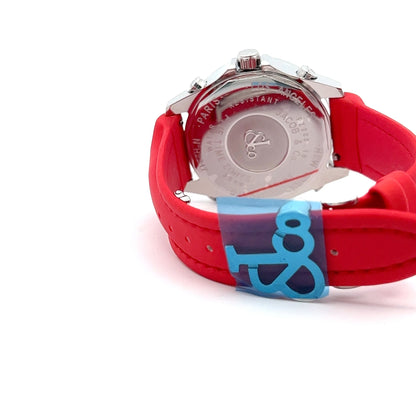 Jacob & Co Five Time Zone Quartz Mens Steel Case With Leather Strap Authentic Luxury Timepiece