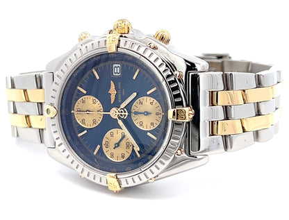 Mens Breitling Chronomat Chronograph 18K Gold / Steel Watch