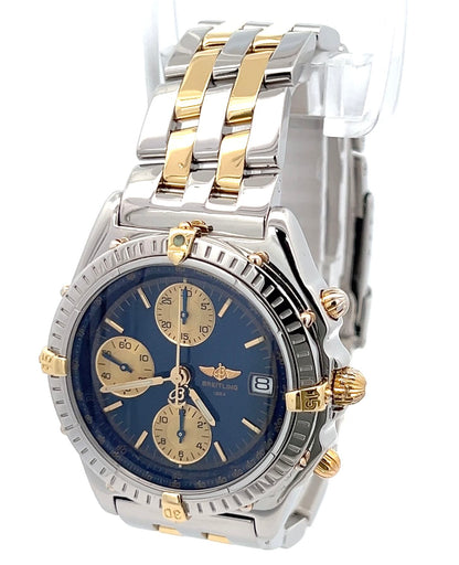 Mens Breitling Chronomat Chronograph 18K Gold / Steel Watch