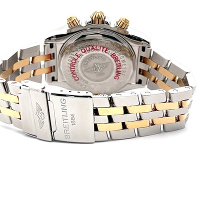 Mens Breitling Chronomat Evolution Chronograph 18K Yellow Gold/Steel Watch