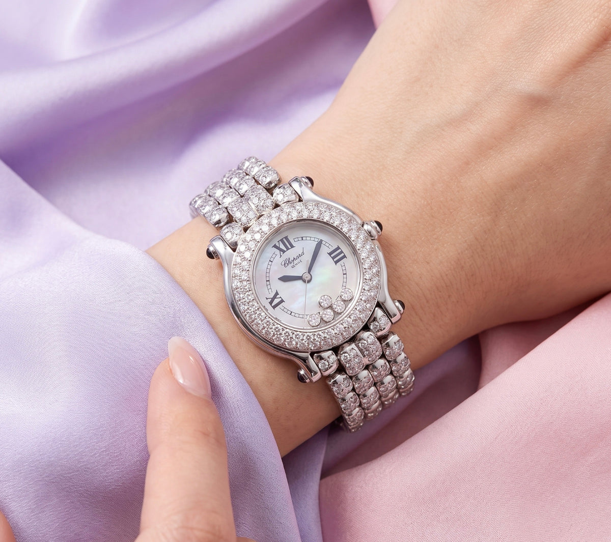 Womens Chopard Happy Sport Diamond Watch