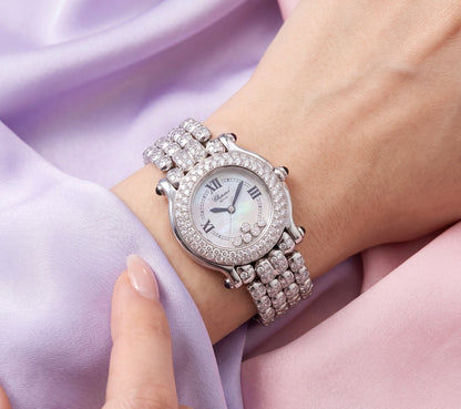 Womens Chopard Happy Sport Diamond Watch