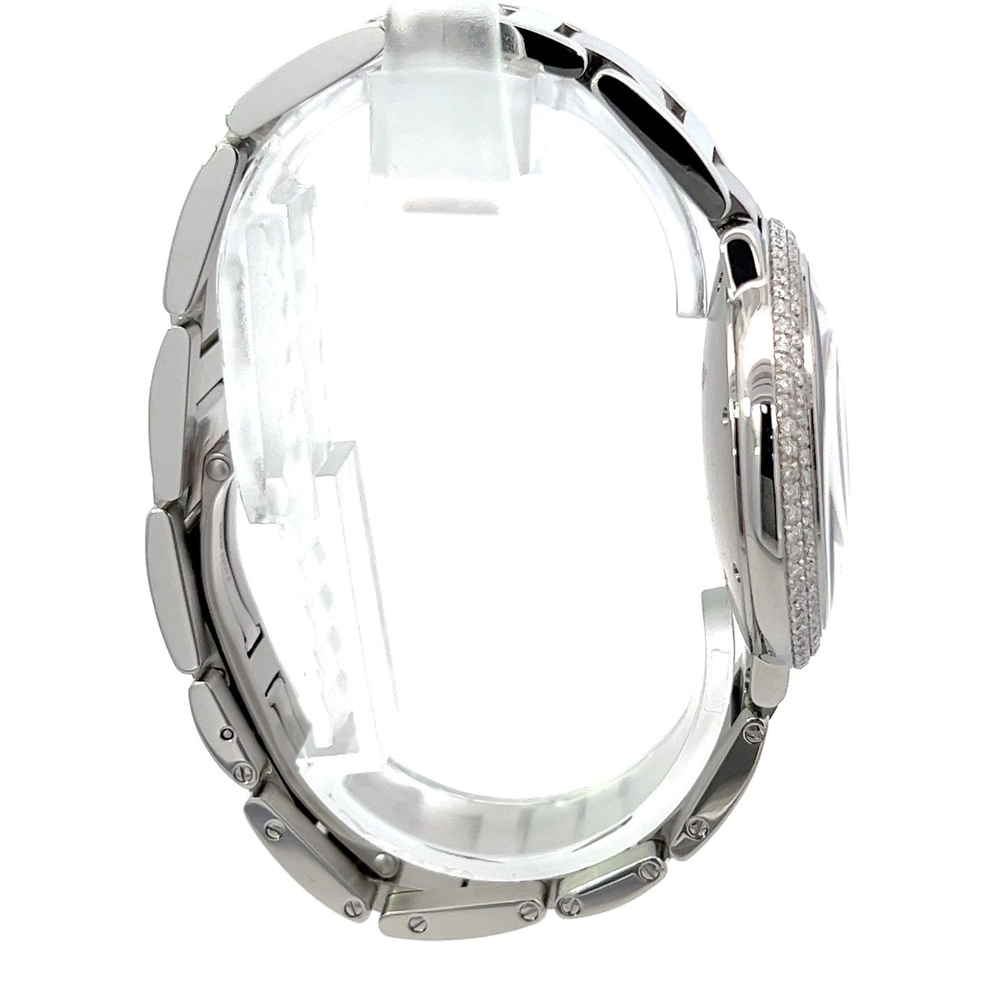 Womens Cartier Ballon Bleu Steel Diamond Watch