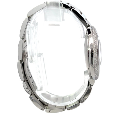 Womens Cartier Ballon Bleu Steel Diamond Watch