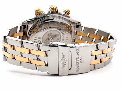 Mens Breitling Chronomat Evolution Chronograph 18K Yellow Gold/Steel Watch