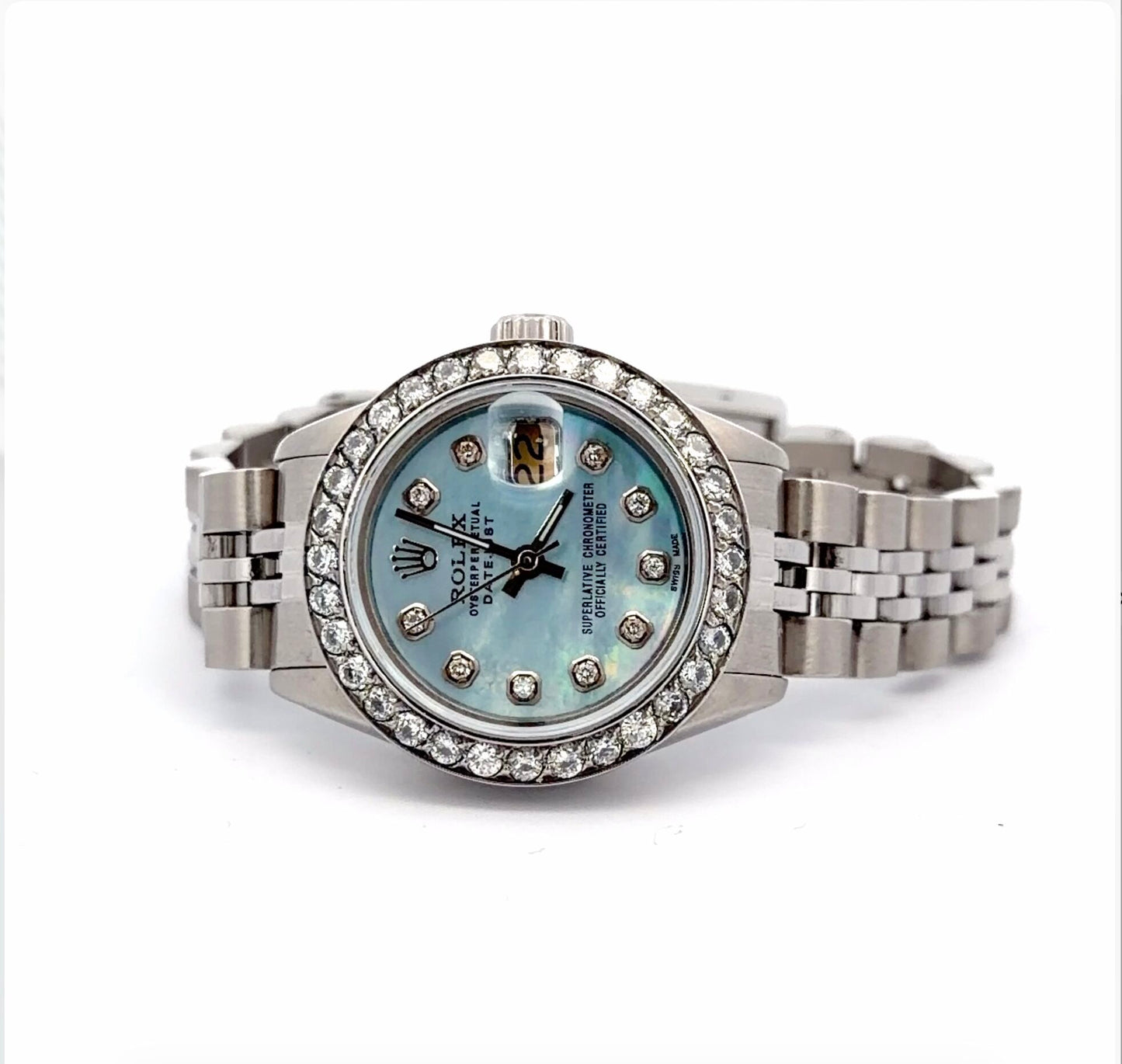 Womens Rolex Datejust Automatic Diamond Watch