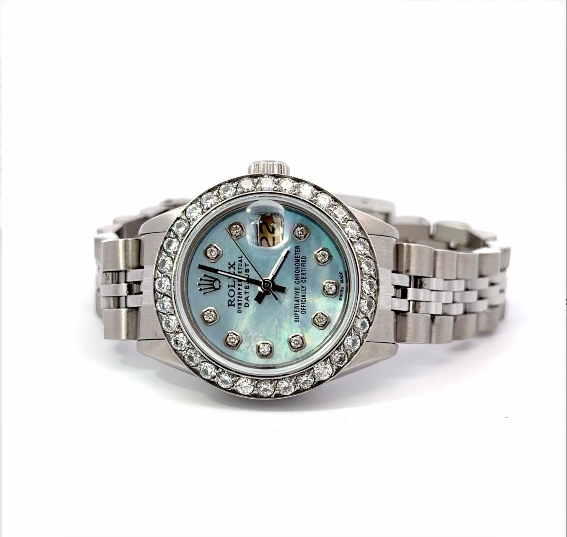 Womens Rolex Datejust Automatic Diamond Watch