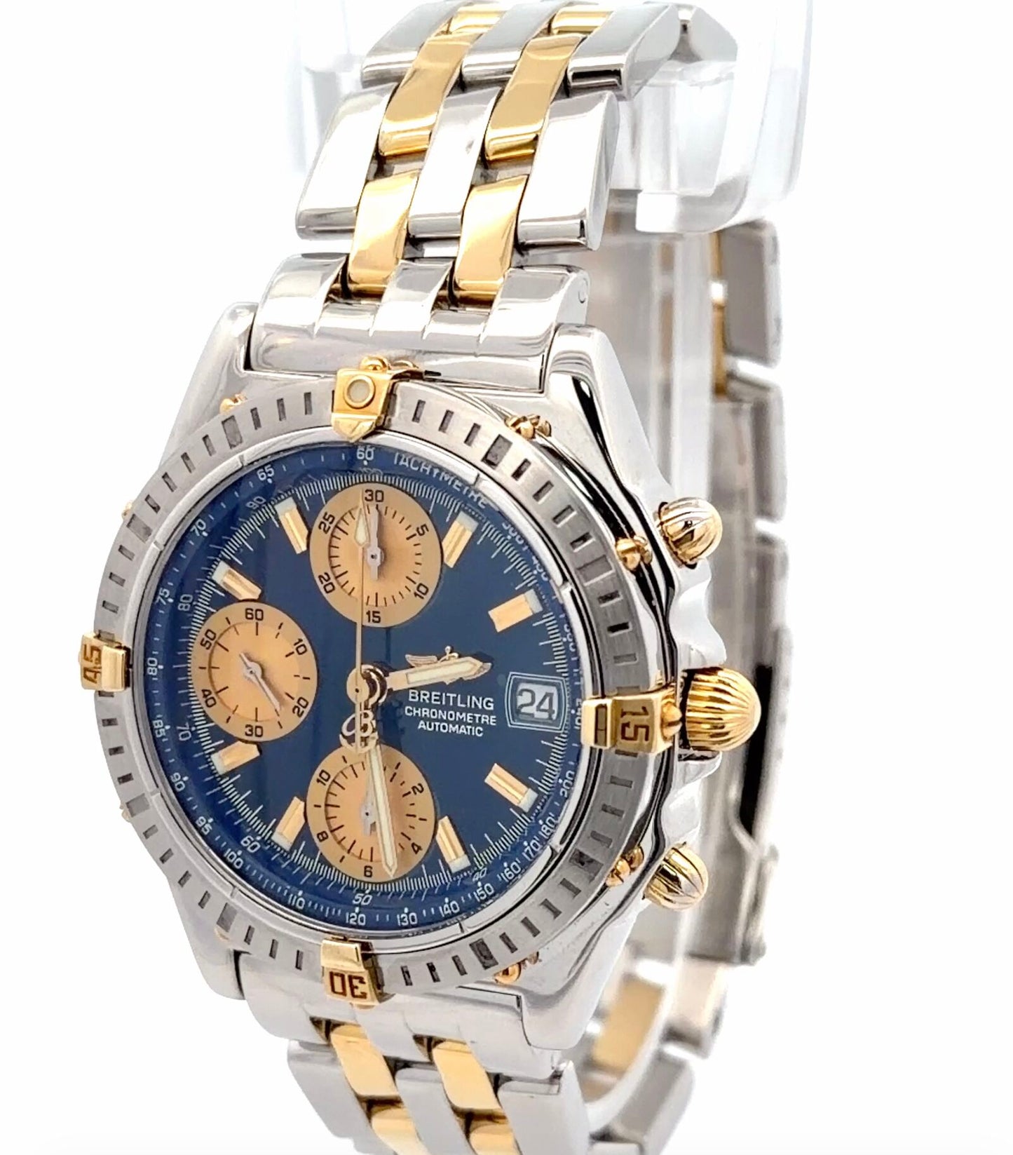 Mens Breitling Chronomat Chronograph 18K Gold / Steel Watch