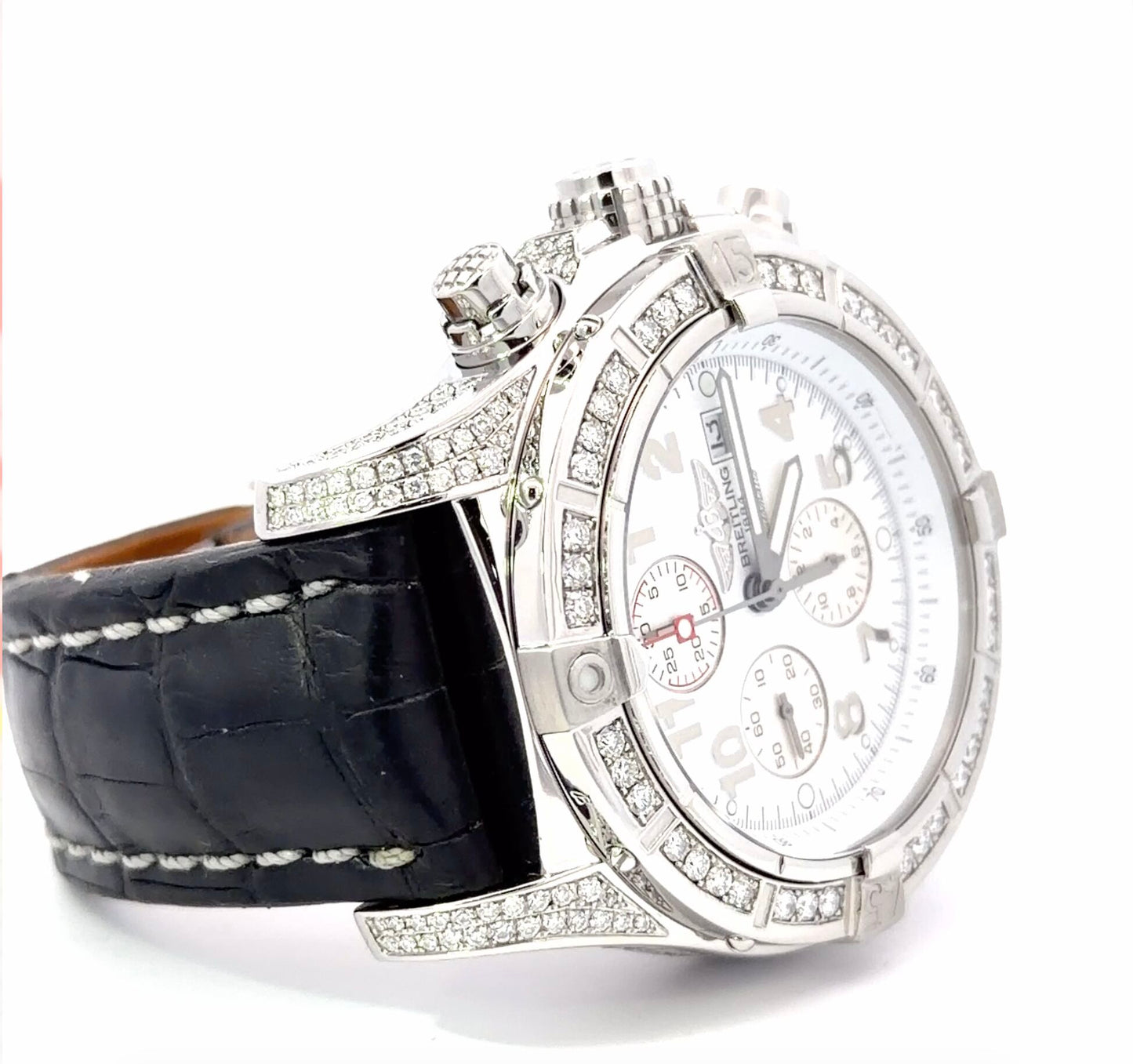 Mens Breitling Super Avenger Chronograph Diamond Watch