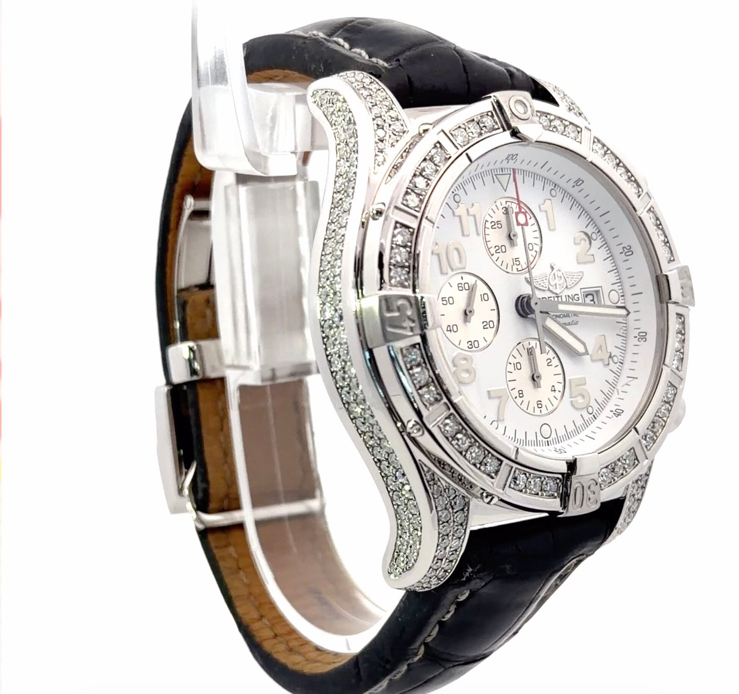 Mens Breitling Super Avenger Chronograph Diamond Watch