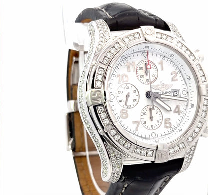 Mens Breitling Super Avenger Chronograph Diamond Watch