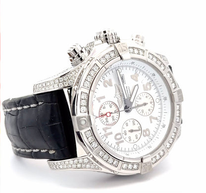 Mens Breitling Super Avenger Chronograph Diamond Watch