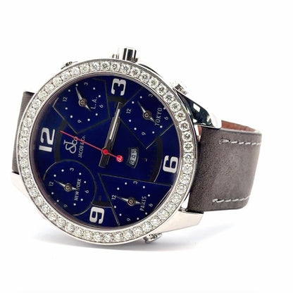 Mens Jacob & Co. Five Time Zone JC Diamond Watch