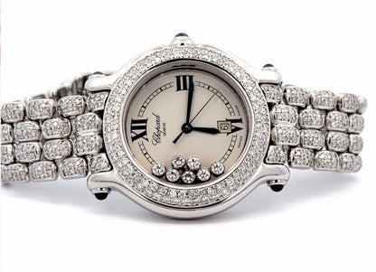 Womens Chopard Happy Sport Diamond Watch