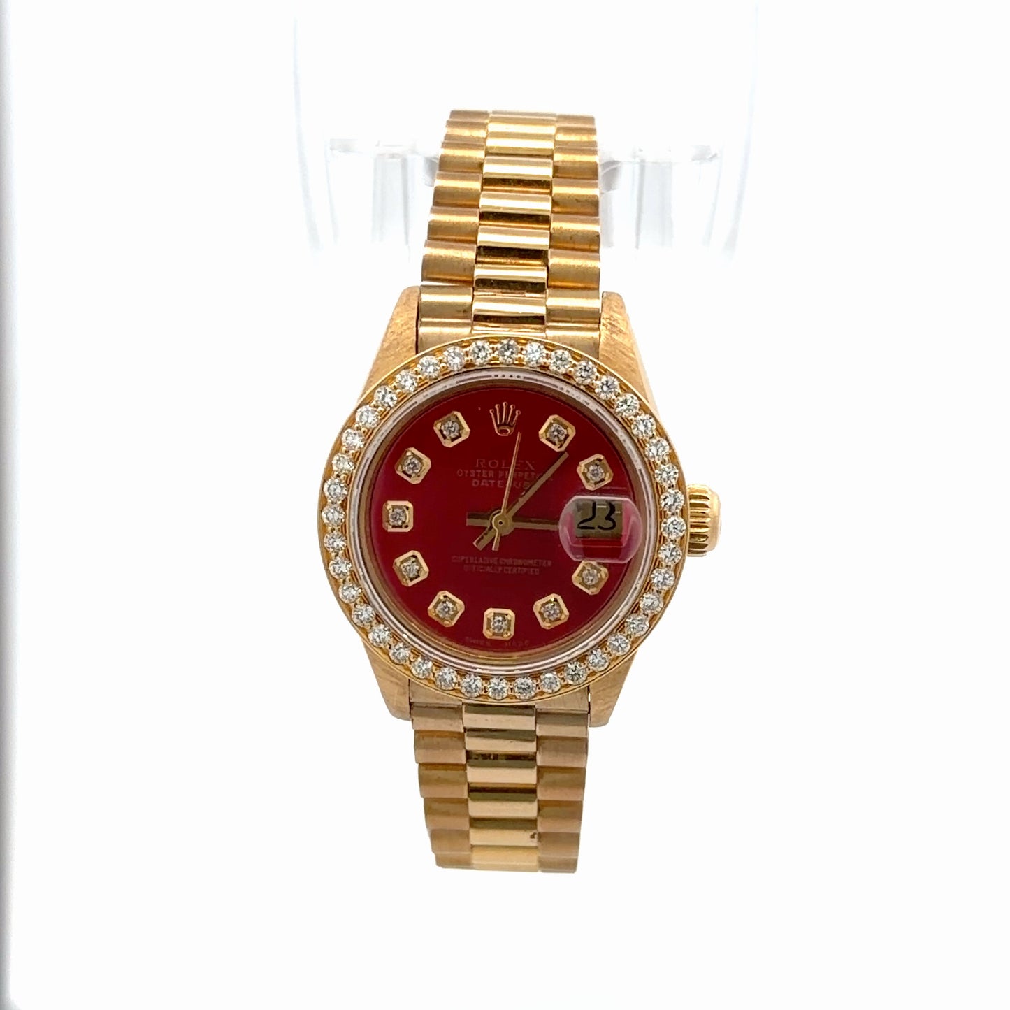 Womens Rolex Datejust President Diamond Watch