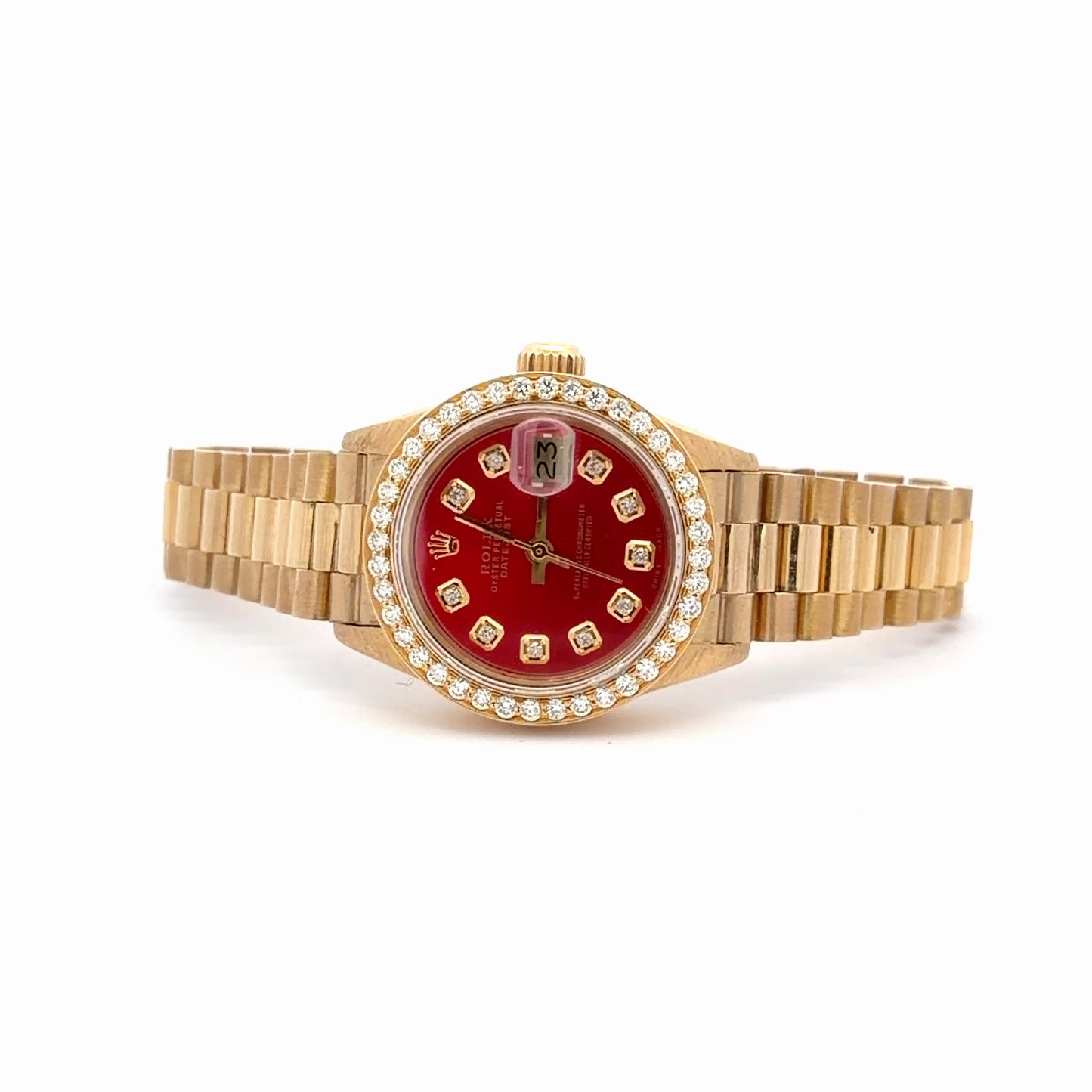 Womens Rolex Datejust President Diamond Watch