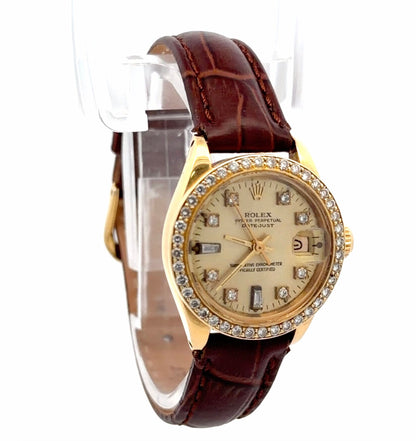 Womens Rolex Datejust President Diamond Watch