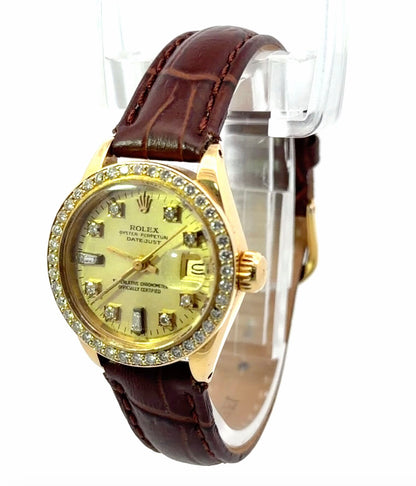 Womens Rolex Datejust President Diamond Watch