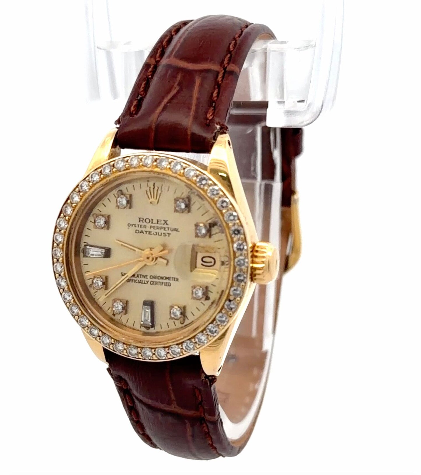 Womens Rolex Datejust President Diamond Watch