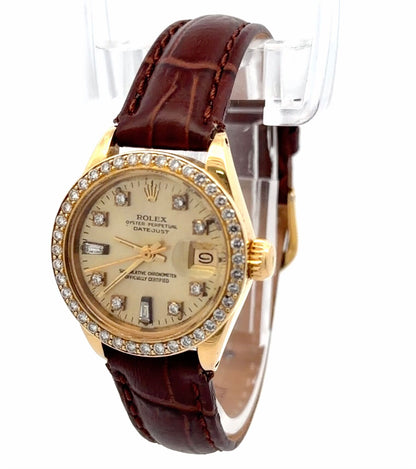 Womens Rolex Datejust President Diamond Watch