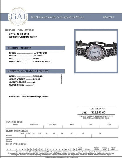 Chopard Happy Sport Diamond Watch