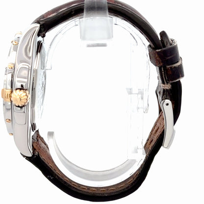 Mens Breitling Cockpit 18K Yellow Gold/Steel Watch in Leather Strap