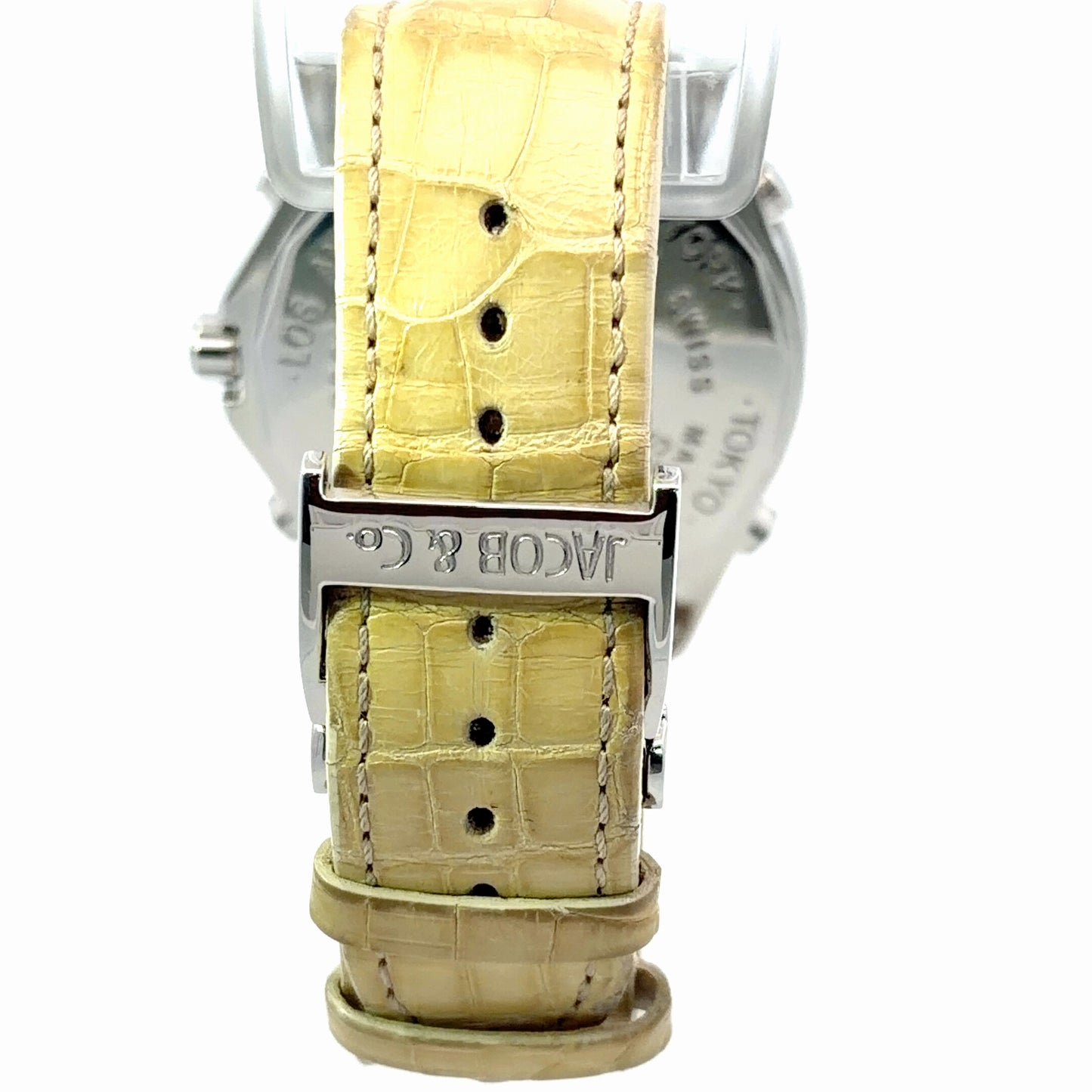 Mens Jacob & Co Five Time Zone JC Skull Diamond Watch