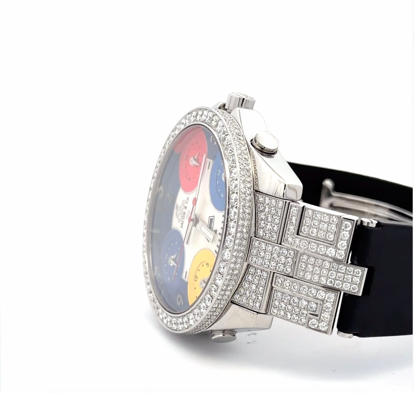Mens Jacob & Co. Five Time Zone JC Diamond Watch
