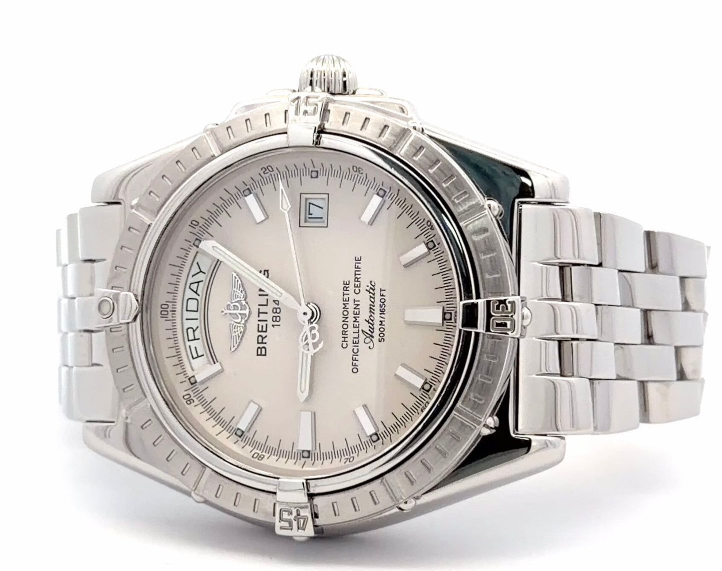 Mens Breitling Chronomat Headwind Automatic Day-Date Watch 44mm