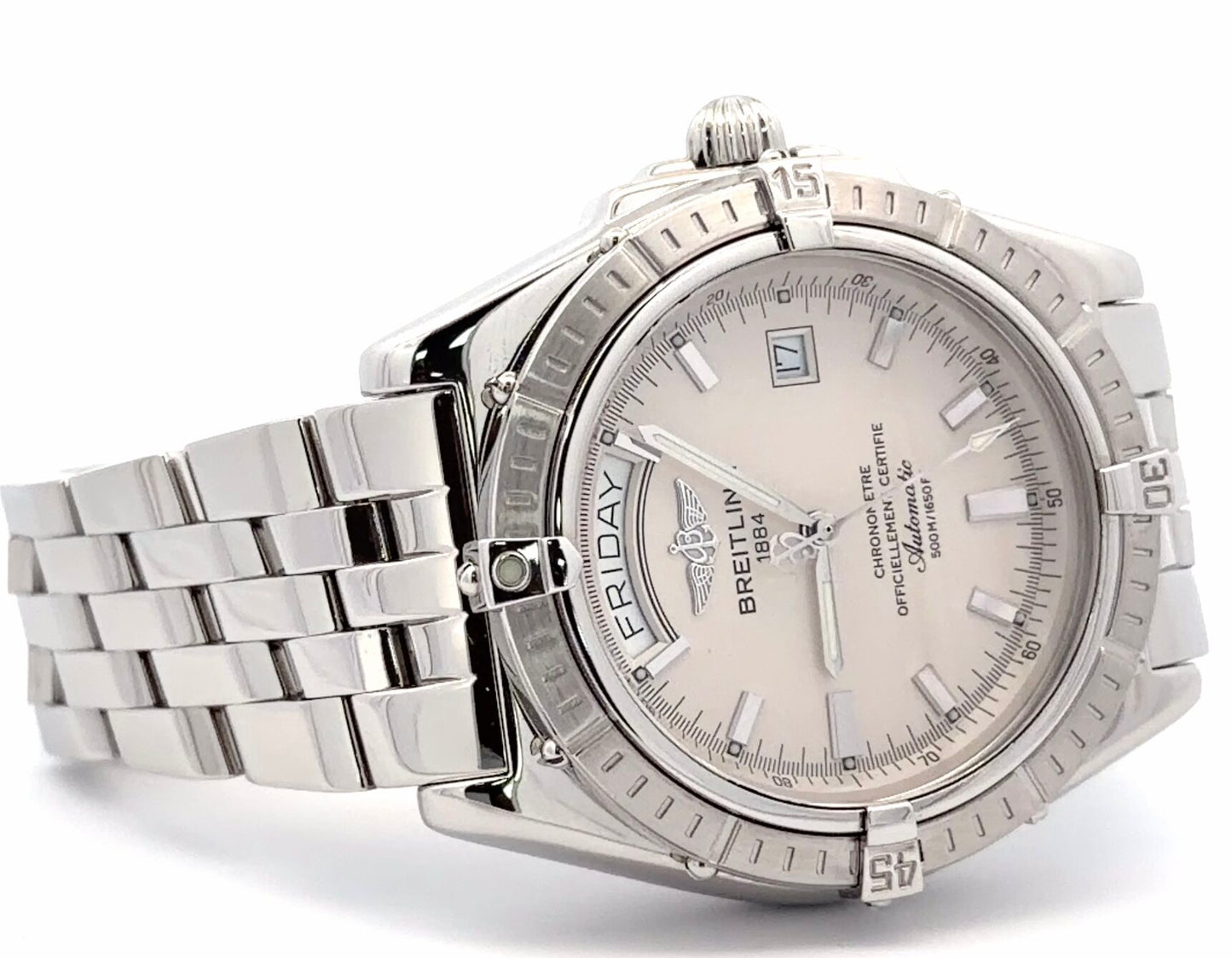 Mens Breitling Chronomat Headwind Automatic Day-Date Watch 44mm
