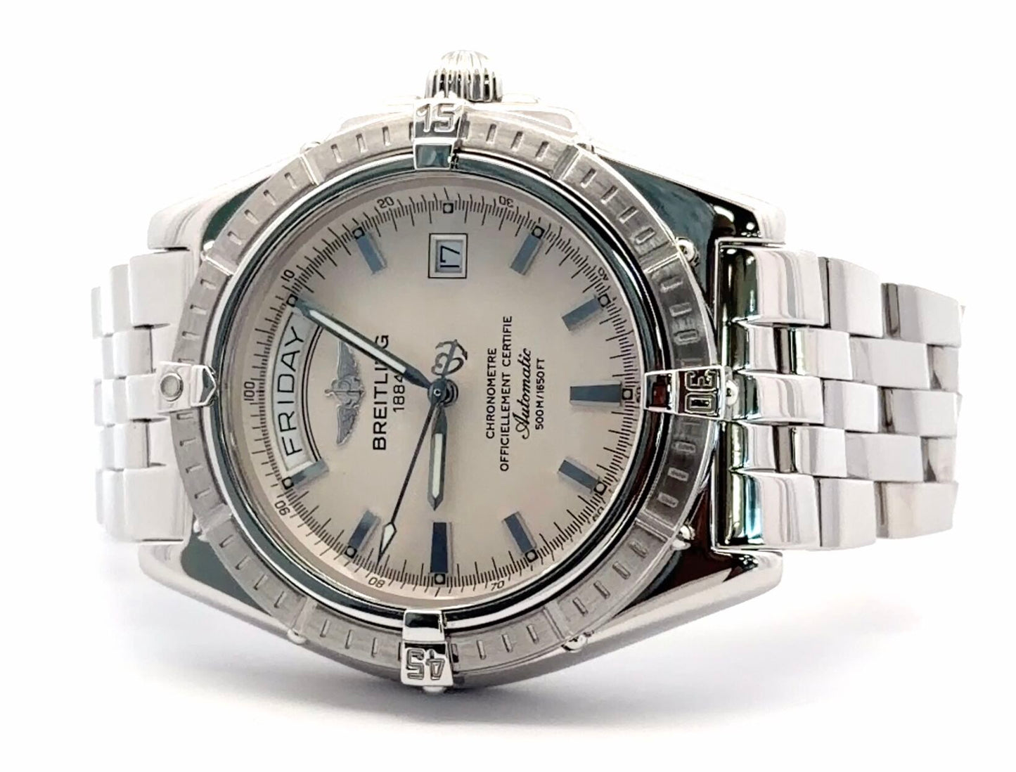 Mens Breitling Chronomat Headwind Automatic Day-Date Watch 44mm