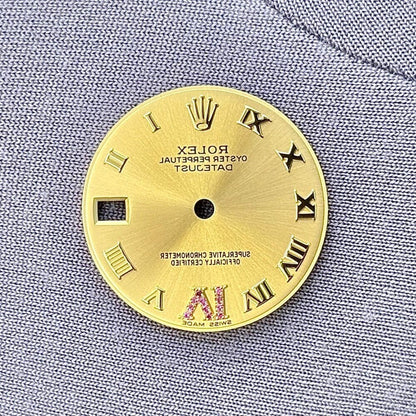 Rolex Datejust Champagne Roman Ruby Diamond Vi Dial Yellow Gold