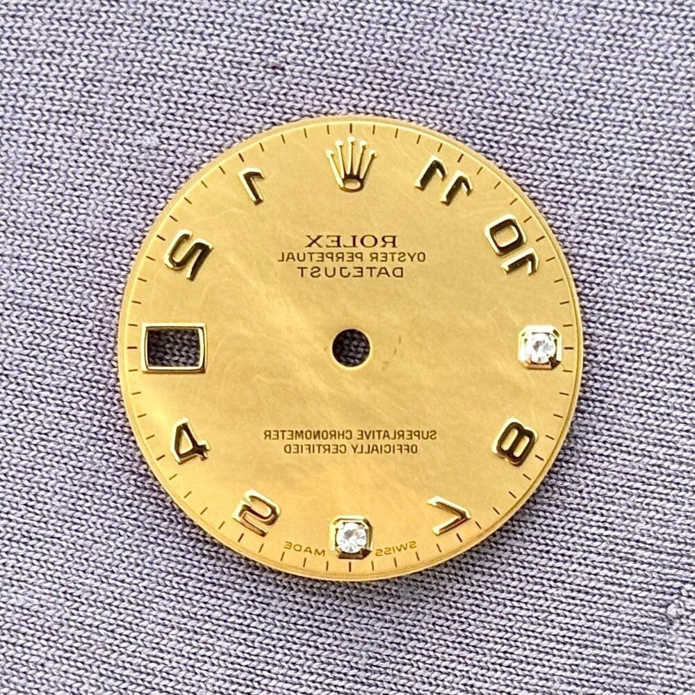 Rolex Datejust Yellow Mop Arabic Diamond 69 Dial Yellow Gold